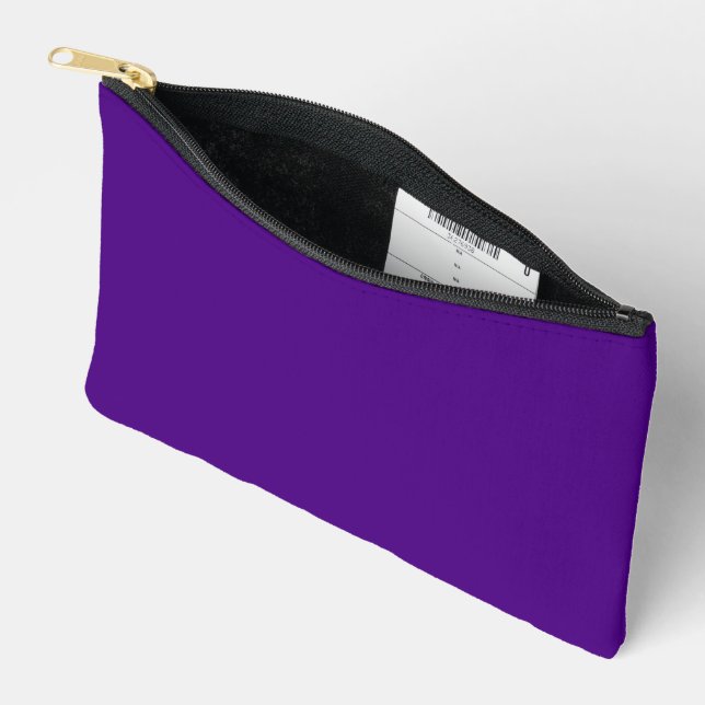 Stylish Purple Zipper Pouch (Open)