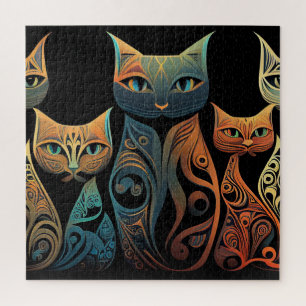 Stylish Puzzle Cat Theme