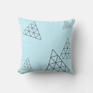 Stylish Pyramid Triangle Geometry Pastel Throw Pillow
