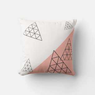 Stylish Pyramid Triangle Geometry Pastel Throw Pillow