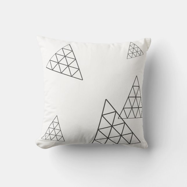 Stylish Pyramid Triangle Geometry Throw Pillow (Front)