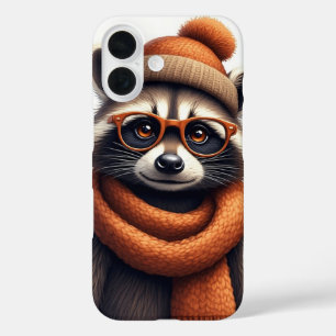 Stylish Raccoon iPhone 16 Case