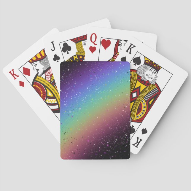 Stylish Rainbow Playing Cards (Back)