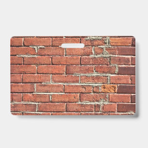 Stylish Red Brick Wall Badge