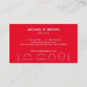 Stylish Red Jewellery Body Piercing Business Card