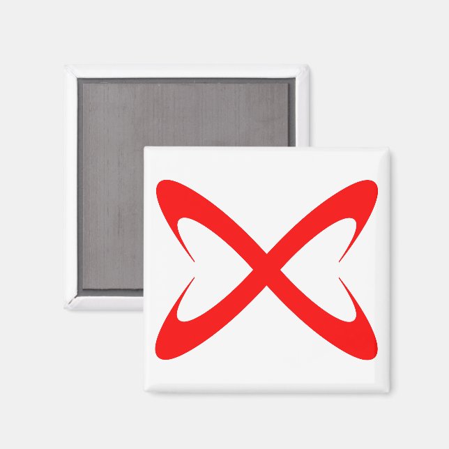 Stylish Red Letter X Monogram Magnet (Front/Back)