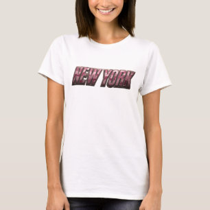 Stylish Red NEW YORK Print T-Shirt