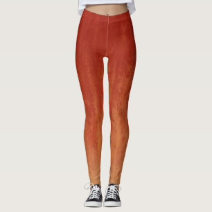 Stylish Red Ombre Pattern Leggings