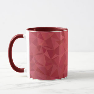 Stylish Red Polygon Art Cup for Home & Office Gift