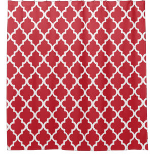 Stylish Red Quatrefoil Pattern