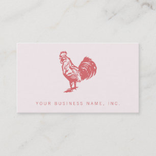 Stylish Red Rooster Business Card