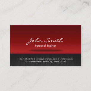 Stylish Red Stage Trainer Business Card