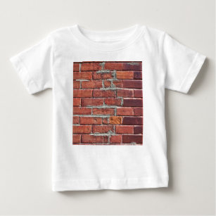 Stylish Red Textured Brick Wall Baby T-Shirt