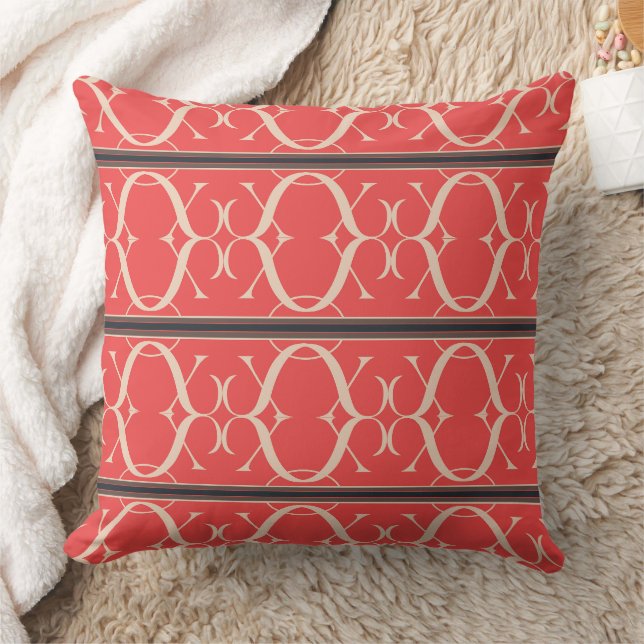 Stylish Red Throw Pillow (Blanket)