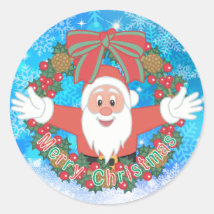 Stylish Red White Pastel   Classic Round Sticker