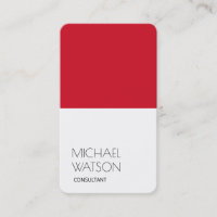 Stylish Red White Simple Plain Trendy Consultant
