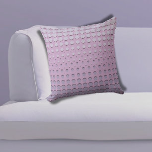 Stylish Regular Strings of Purple Dots Pattern Throw Pillow