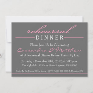 Stylish Rehearsal Dinner Invitations (Pink)