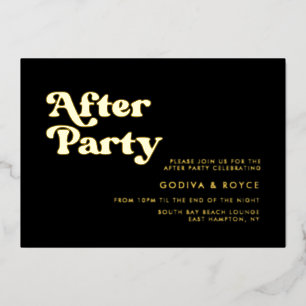Stylish retro black & gold Wedding After party