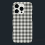Stylish Retro Black White Gingham Plaid Pattern iPhone 16 Pro Case<br><div class="desc">Stylish Retro Black and White Gingham Plaid Pattern Phone Case</div>