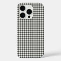 Stylish Retro Black White Gingham Plaid Pattern
