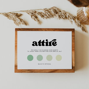 Stylish retro black & white Wedding attire Enclosure Card