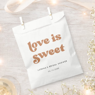 Stylish retro Brown sugar Love is sweet Favour Bag