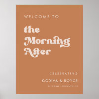 Stylish retro Brown sugar Morning After Welcome