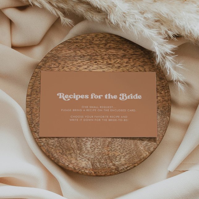Stylish retro Brown sugar Recipe request card (Creator Uploaded)