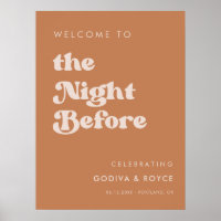 Stylish retro Brown sugar The Night before Welcome