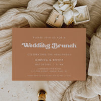 Stylish retro brown sugar wedding Brunch