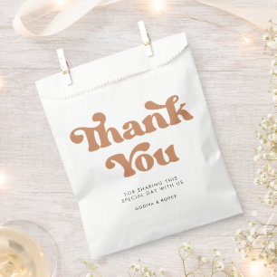 Stylish retro Brown sugar Wedding Favour Bag