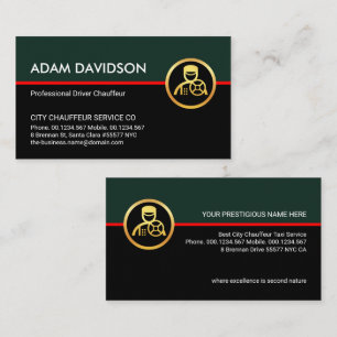 Stylish Retro Chauffeur Layers Business Card
