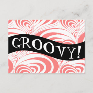 Stylish Retro Coral Galaxy Swirl Groovy Invitation