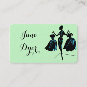 Stylish Retro Fashionista Business Cards