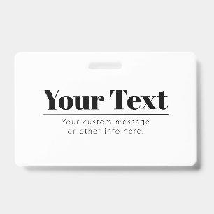 Stylish Retro-modern Text Black & White Badge