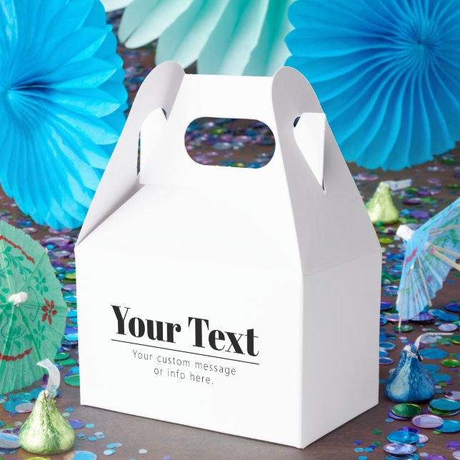 Stylish Retro-modern Text | Black & White Favor Box (Party)