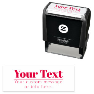 Stylish Retro-modern Text Black & White Self-inking Stamp