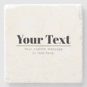 Stylish Retro-modern Text Black & White Stone Coaster