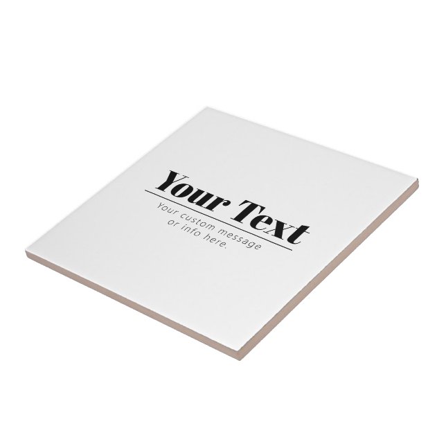 Stylish Retro-modern Text | Black & White Tile (Side)