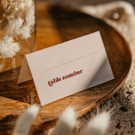 Stylish retro peach pink wedding place card<br><div class="desc">A retro chic theme: adopt this slightly vintage and stylish typographic design for your wedding stationery,  with a burnt orange,  terracotta,  brown sugar & peach pink colour theme. Fully customizable text,  colours and backgrounds.</div>