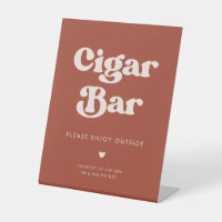 Stylish retro Terracotta Wedding Cigar Bar