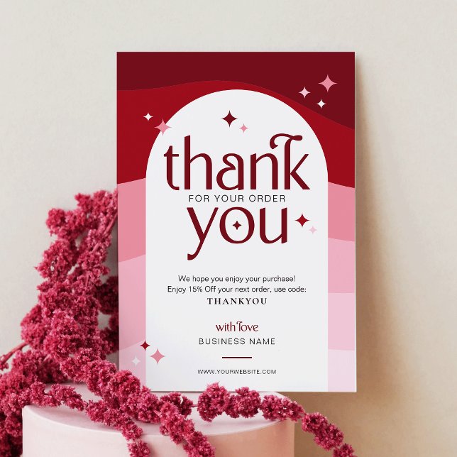 Stylish Retro Thank You Business Package Insert (Creator Uploaded)