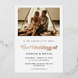 Stylish Retro Wedding Photo