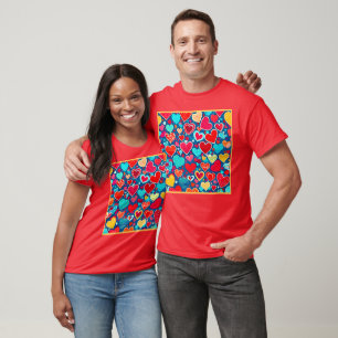 Stylish Romance: Chic Hearts Elegance T-Shirt