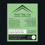 Stylish Roof, Roofer, Roofing Contractor Advert Flyer<br><div class="desc">Stylish Roof,  Roofer,  Roofing Contractor Advertising Flyers By The Business Card Store.</div>
