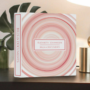 Stylish Rose Gold Colour Gradient Spiral Watercolo Binder