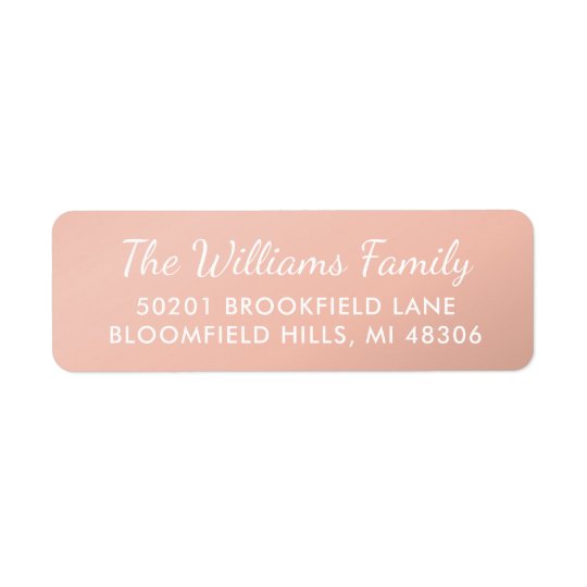 Stylish Rose Gold Return Address Labels