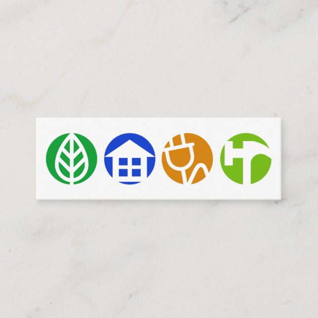 Stylish Round General Construction Placard Signage Mini Business Card (Front)