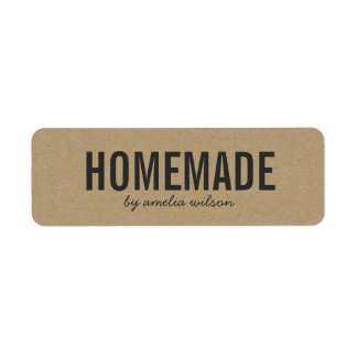 Stylish Rustic Bold Homemade Faux Kraft